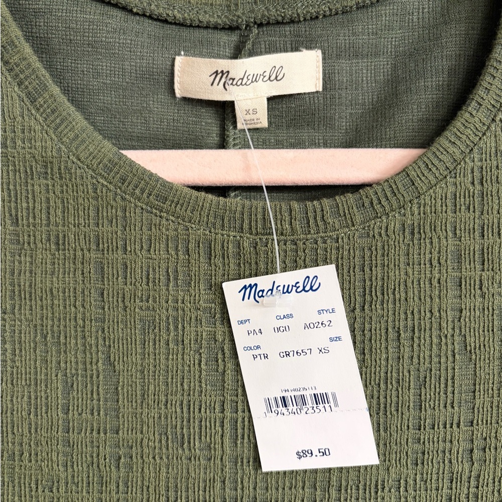 Madewell Green Wrap Mini Dress